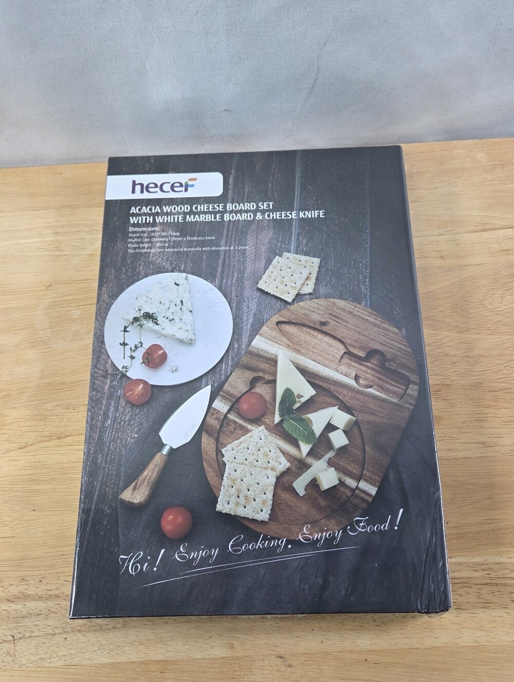 Cheese Board Set Marble Wood Knife Modern
